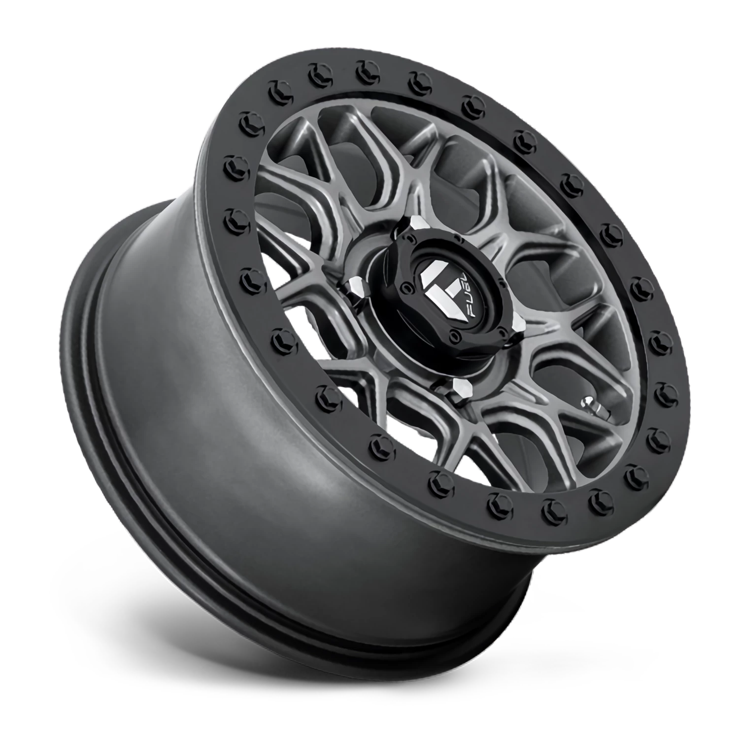 https://wheels.autosyncstudio.com/Fuel/Tech-Beadlock-UTV_D919_Matte_Gunmetal_Black-Bead-Ring_4-lug_0002.png