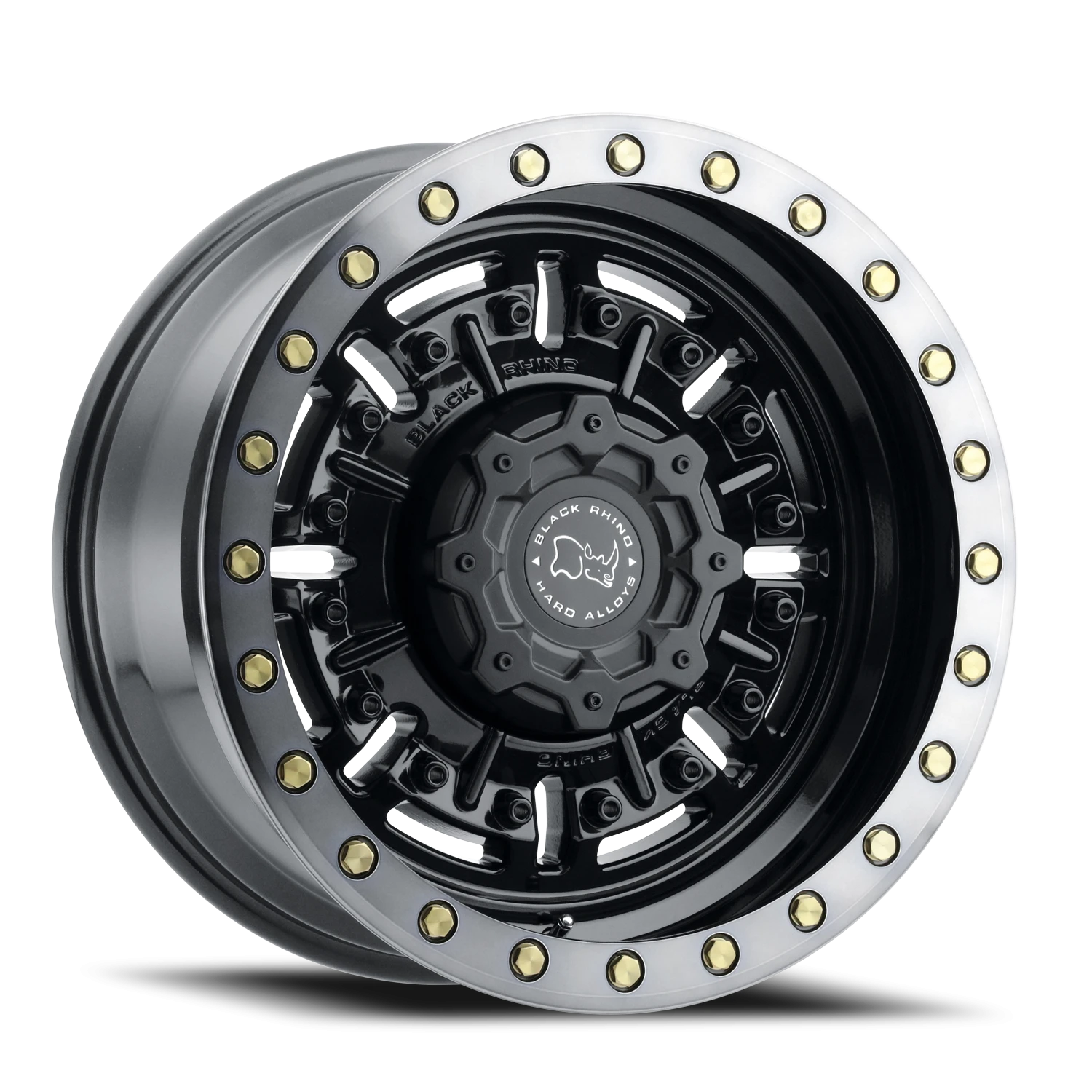 Black Rhino GB-MDT Abrams  Gloss Gunblack / Machined Dark Tint Lip (17"x9.5", 8x165.1 Bolt Patter...