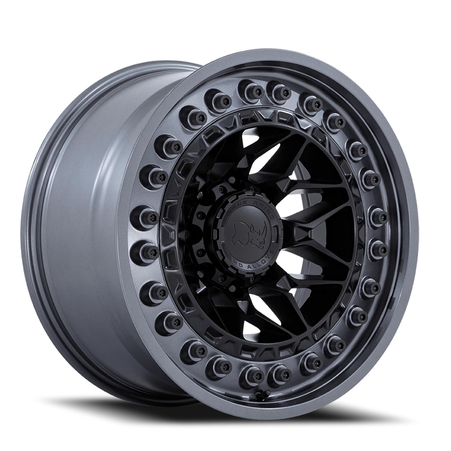 Black Rhino MBGL Alpha  Matte Black / Gunmetal Lip (18"x9", 8x170 Bolt Pattern, +mm Offset, 125.1...