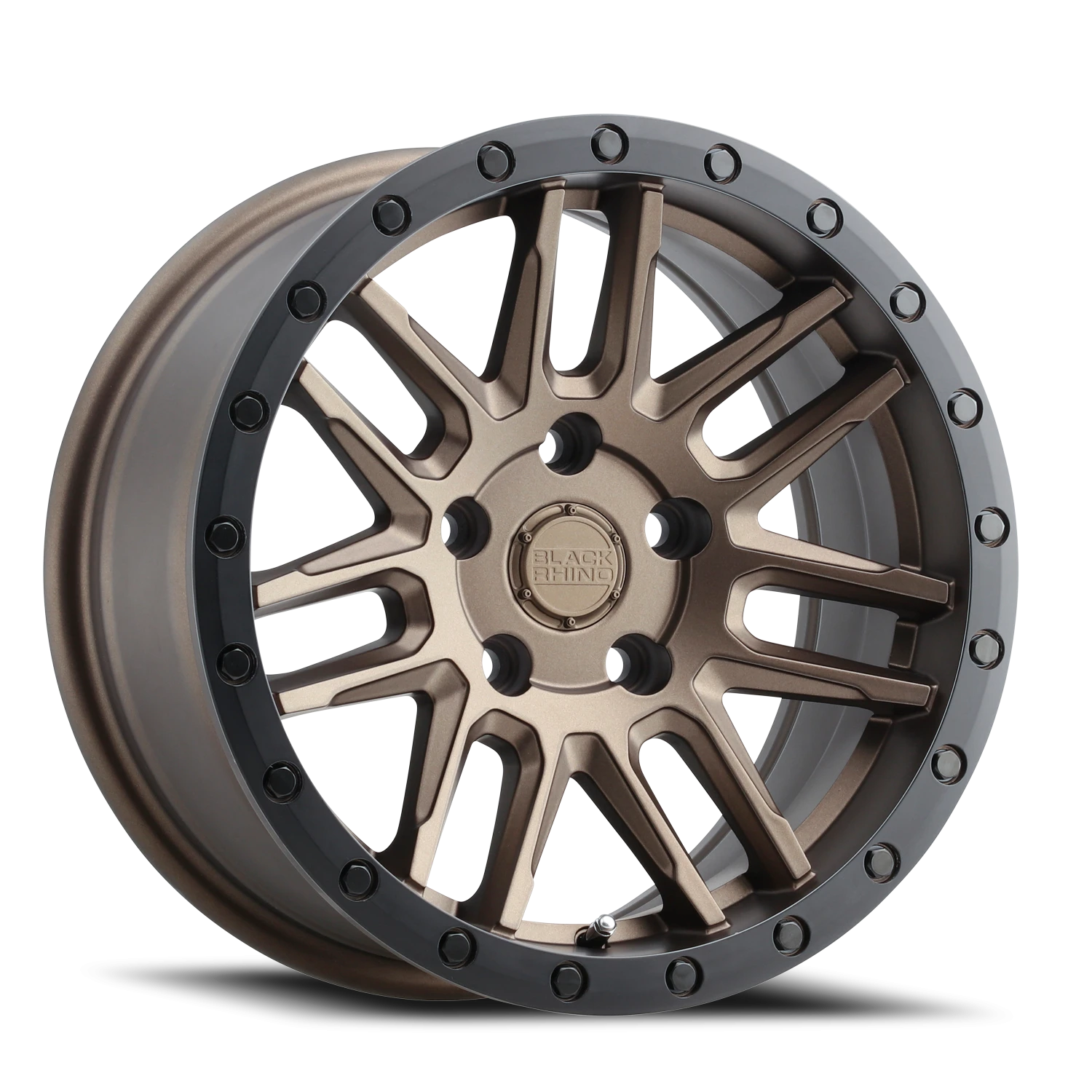 Black Rhino BRZ Arches  Matte Bronze / Black Lip Edge-Black Bolts (19"x8", 5x114.3 Bolt Pattern, ...