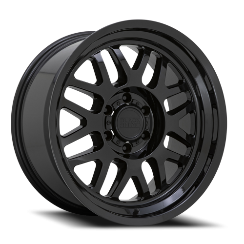 Black Rhino GB Delta  Gloss Black /  (17"x9.5", 8x170 Bolt Pattern, +-18mm Offset, 125.1mm Hub)  ...