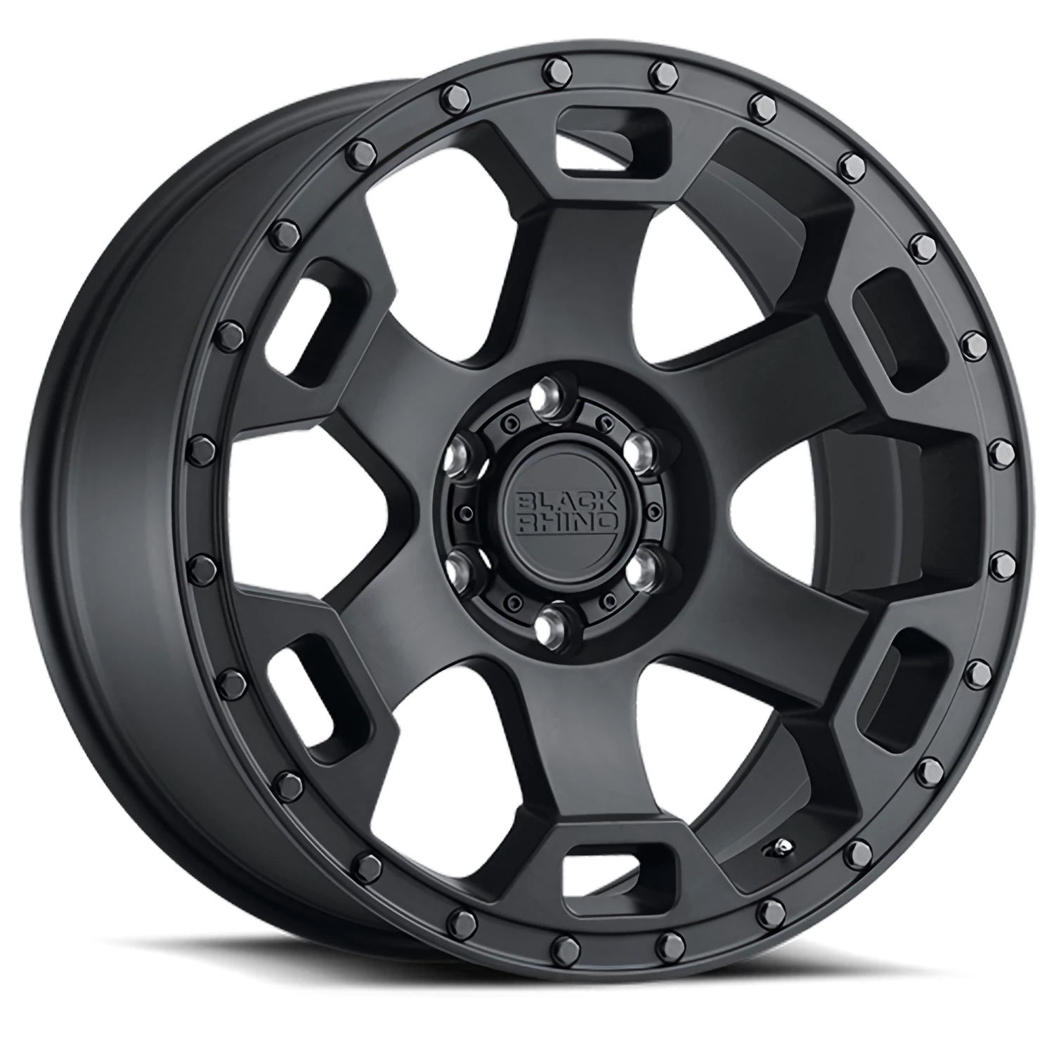 Black Rhino SGB Gauntlet  Semi Gloss Black / Gunmetal Bolts (18"x9", 6x120 Bolt Pattern, +12mm Of...