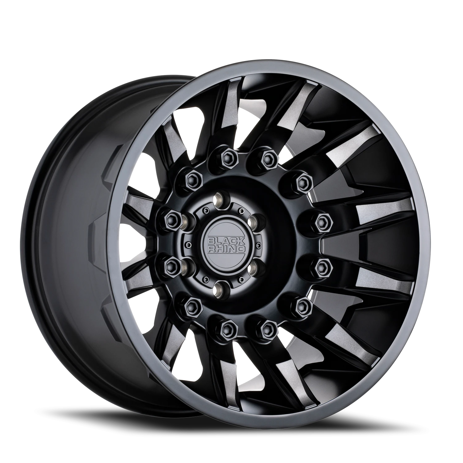Black Rhino  Mission  Matte Black / Machined Tinted Spokes (20"x9", 6x120 Bolt Pattern, +12mm Off...