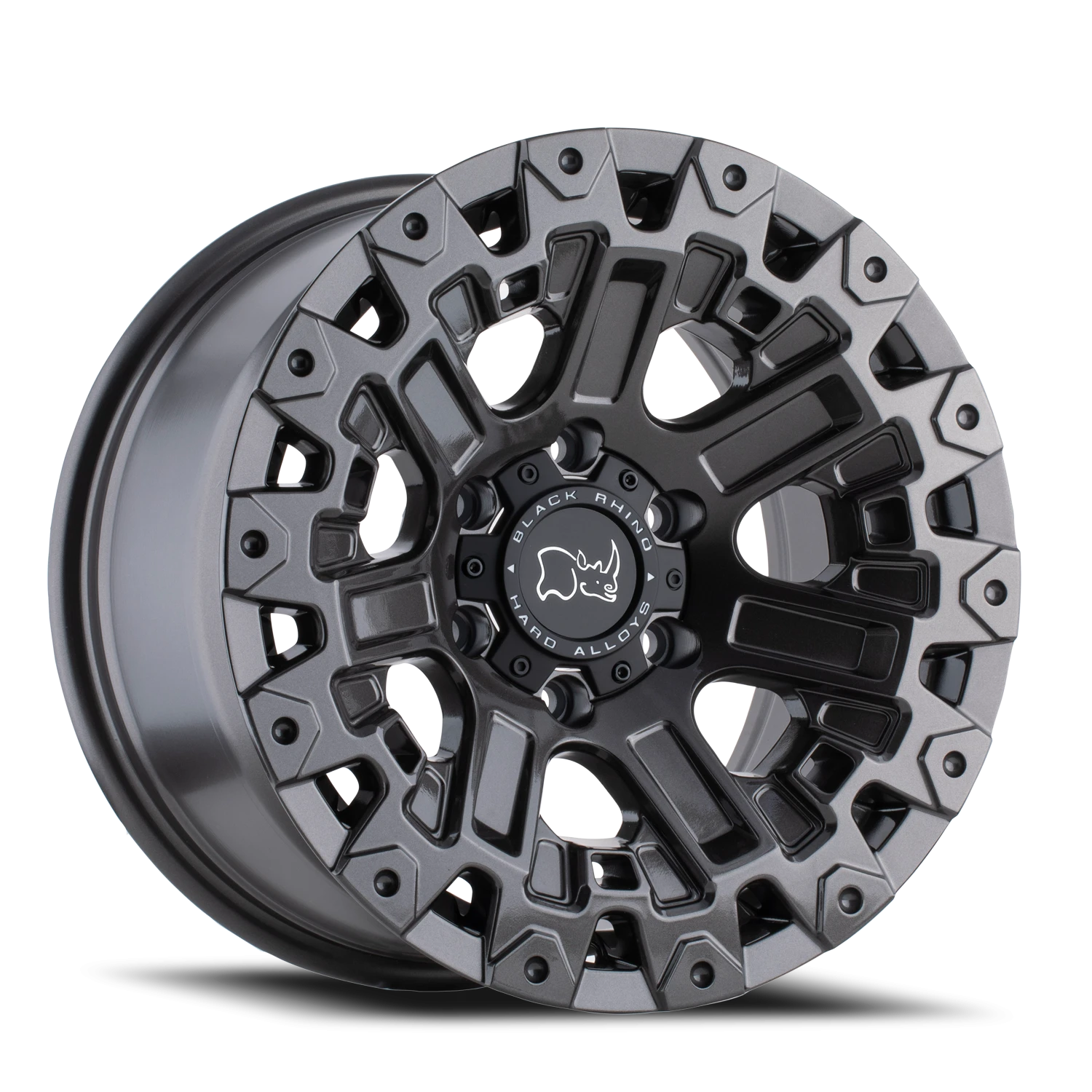 Black Rhino GY Ozark  Gloss Gunmetal /  (17"x9.5", 6x120 Bolt Pattern, +12mm Offset, 67.1mm Hub) ...