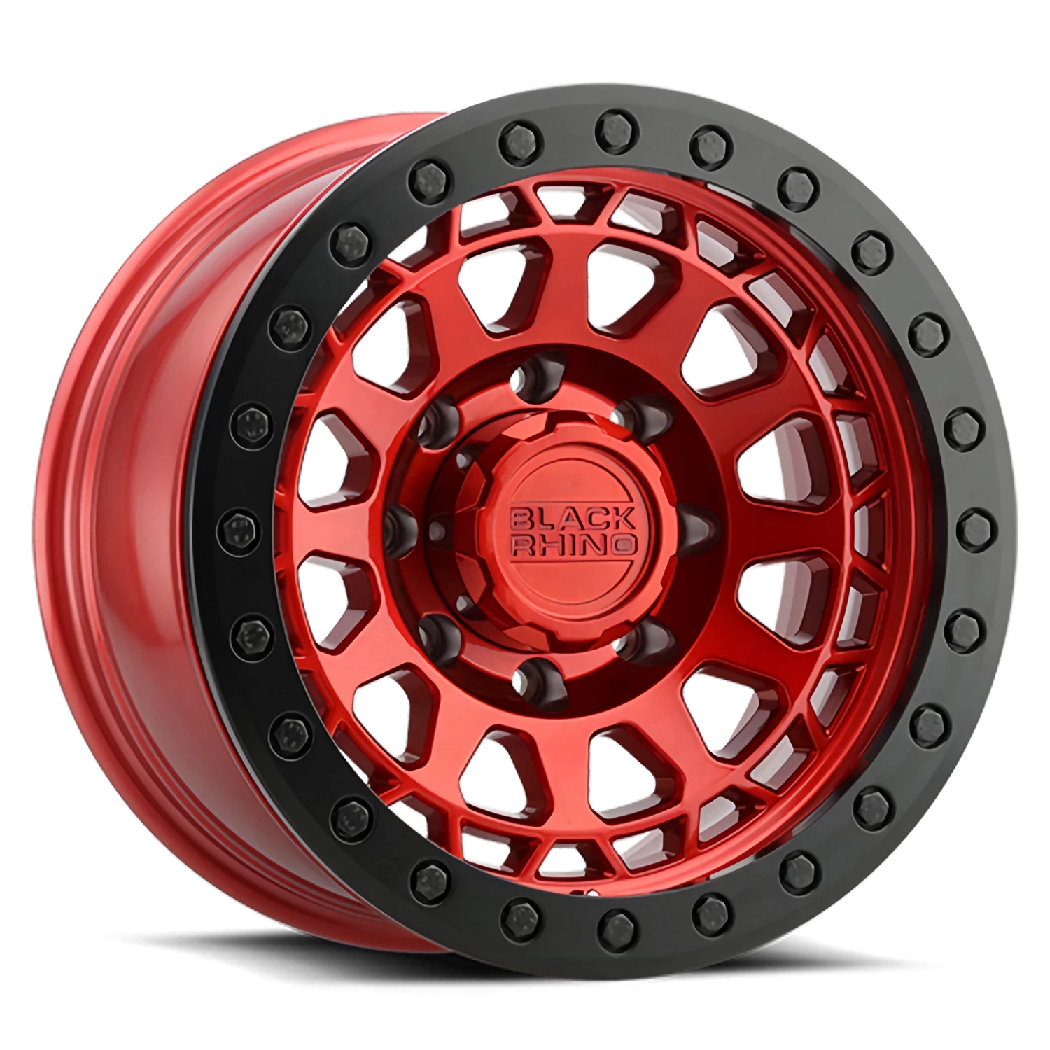 Black Rhino RD Primm Beadlock   Candy Red / Black Ring-Black Bolts (17"x8.5", 8x170 Bolt Pattern,...