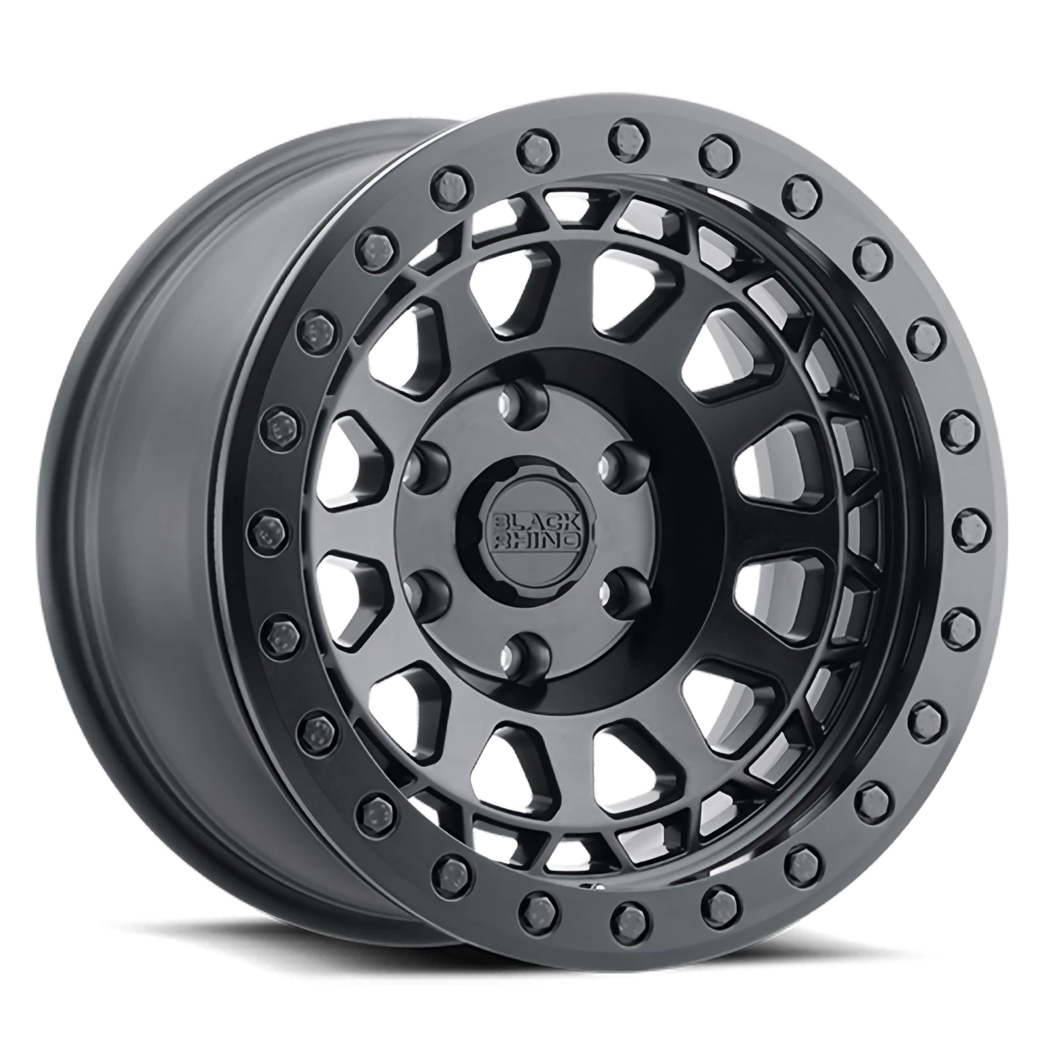 Black Rhino BK Primm Beadlock  Matte Black / Black Bolts (17"x8.5", 8x165.1 Bolt Pattern, +-38mm ...