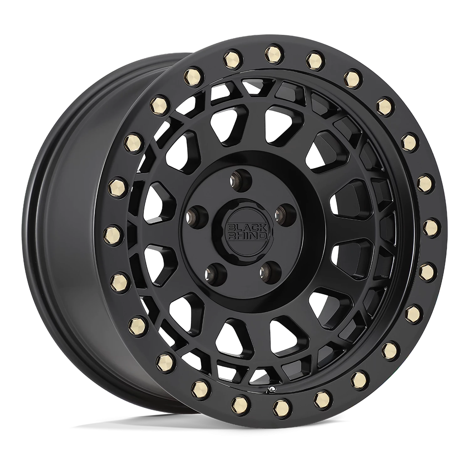 Black Rhino BK Primm  Matte Black / Brass Bolts (17"x9", 8x165.1 Bolt Pattern, +mm Offset, 122.1m...