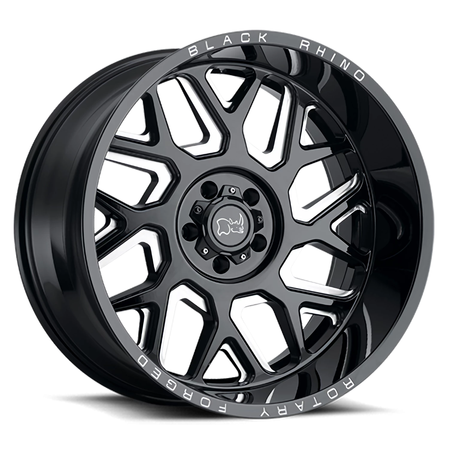 Black Rhino  Reaper  Gloss Black / Milled Spokes (20"x11.5", 5x127 Bolt Pattern, +-44mm Offset, 7...