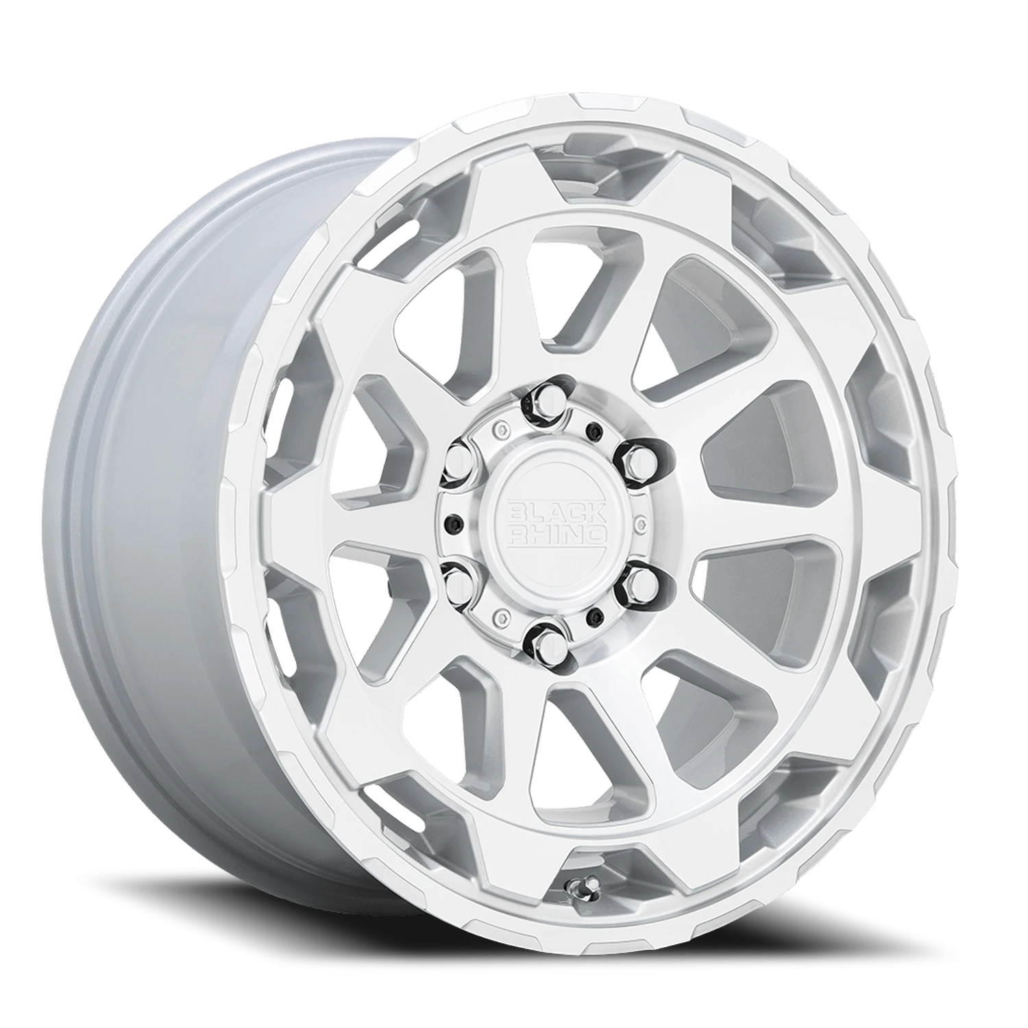 Black Rhino SL Rotor  Gloss Silver / Mirror Cut Face (20"x9", 6x114.3 Bolt Pattern, +12mm Offset,...