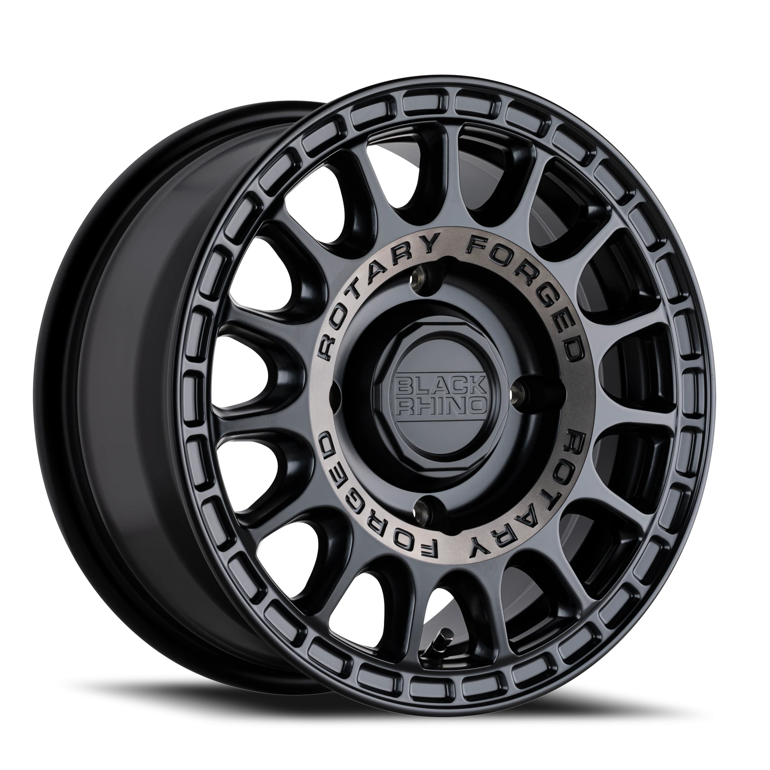 Black Rhino SGB Sandstorm UTV  Semi Gloss Black / Machined Tint Ring (15"x7", 4x110 Bolt Pattern,...