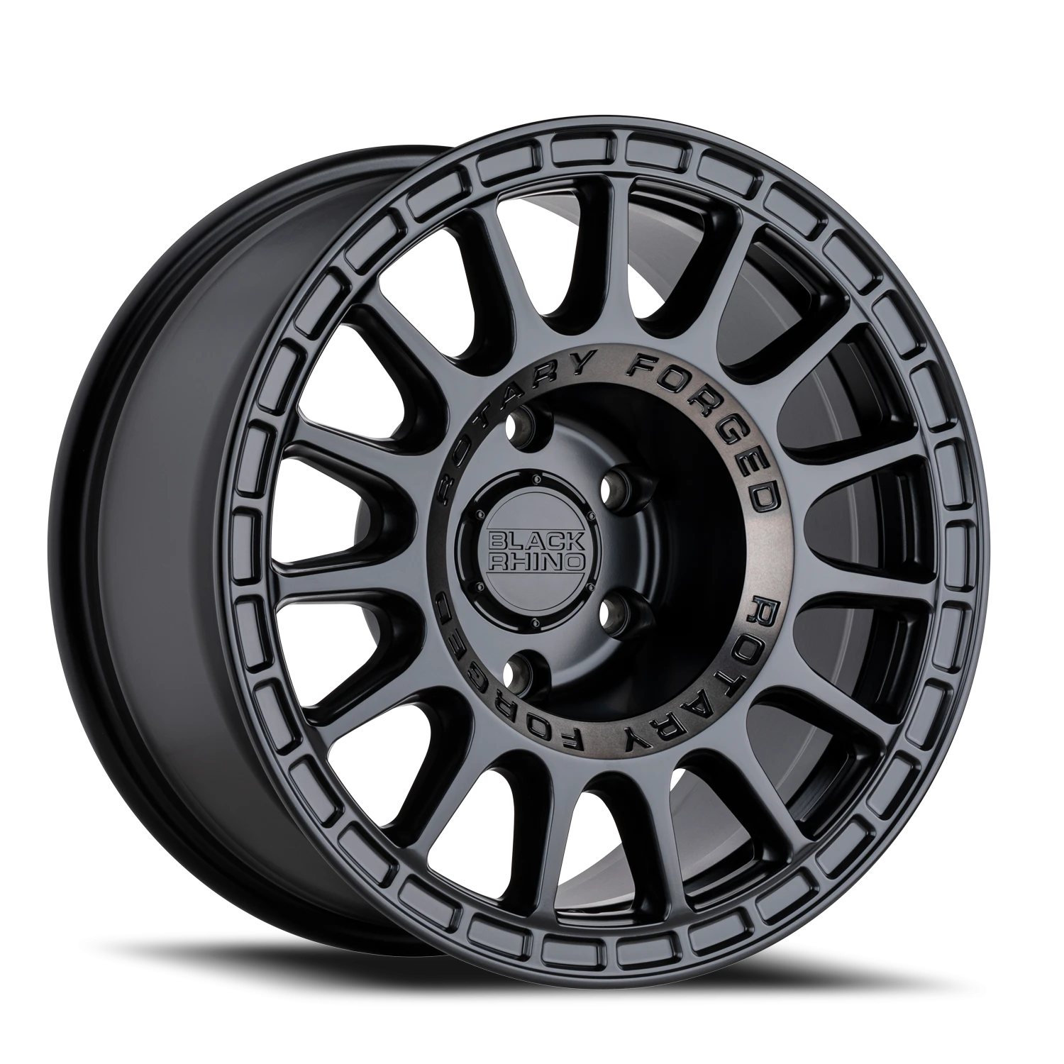 Black Rhino SGB Sandstorm  Semi Gloss Black / Machined Dark Tint Ring (15"x7", 5x127 Bolt Pattern...