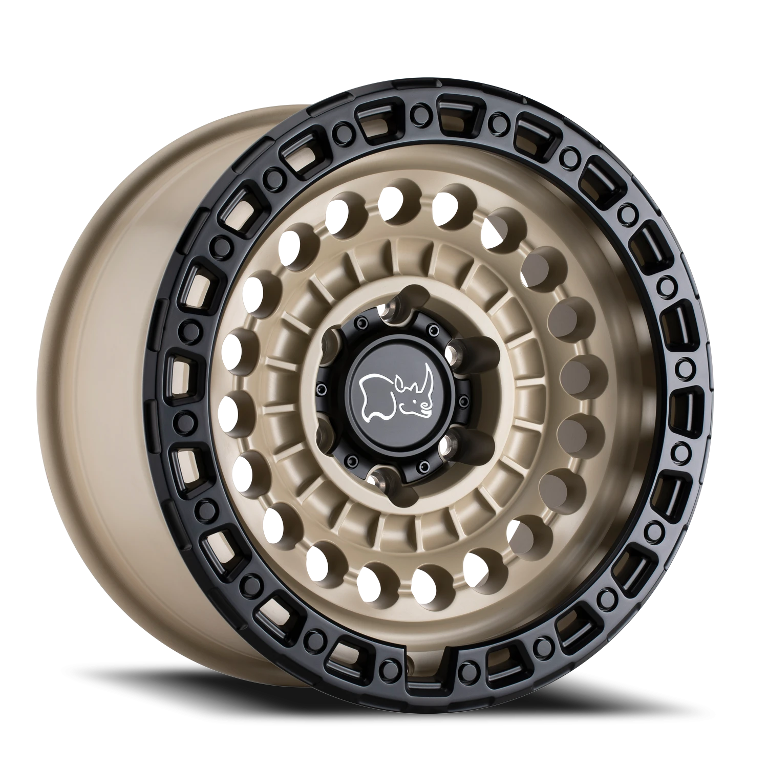 Black Rhino DS Sentinel   Desert Sand / Black Lip Edge (17"x8.5", 8x165.1 Bolt Pattern, +-18mm Of...
