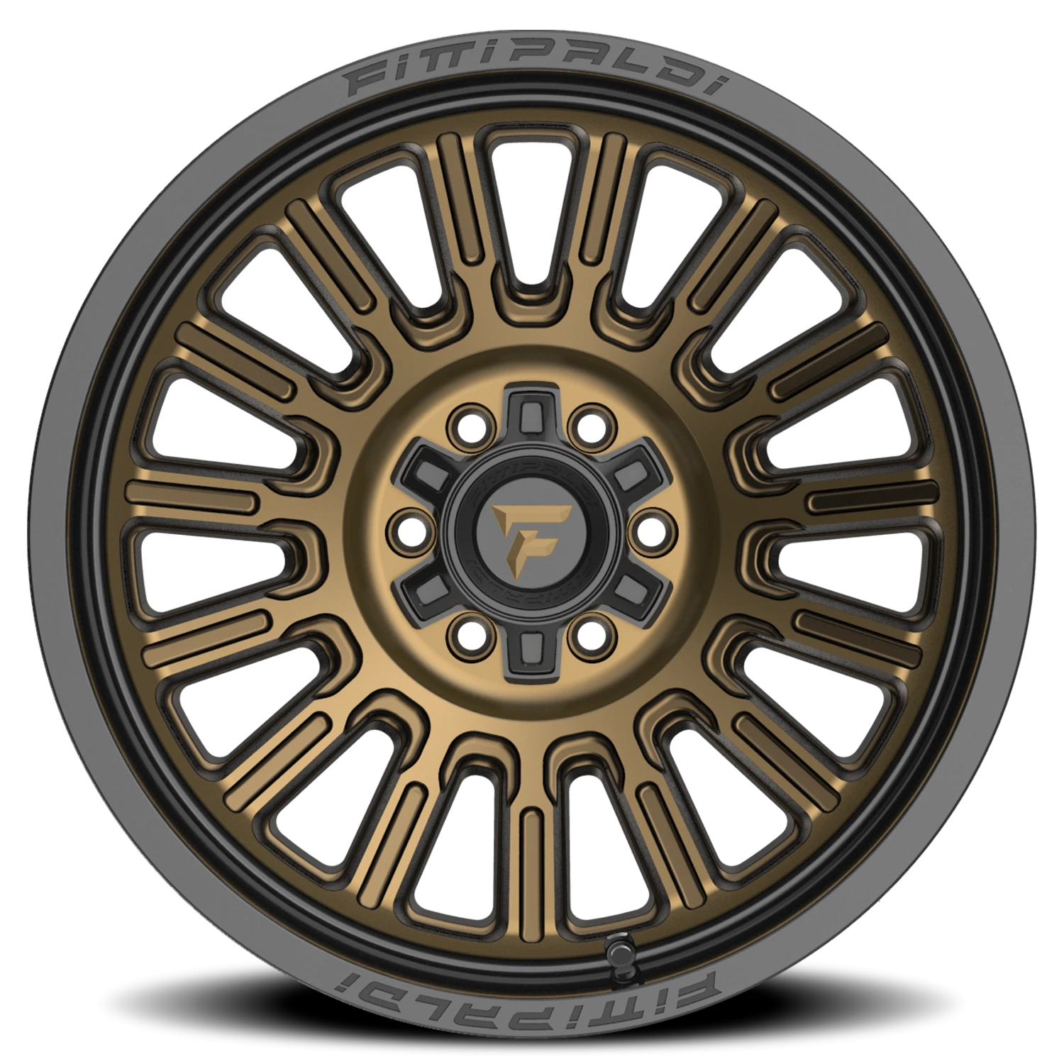 https://wheels.autosyncstudio.com/png/Fittipaldi_Offroad/Alpha-Series_FA24ZB_Gloss_Bronze_Gloss-Black-Lip_6-lug_0003.png