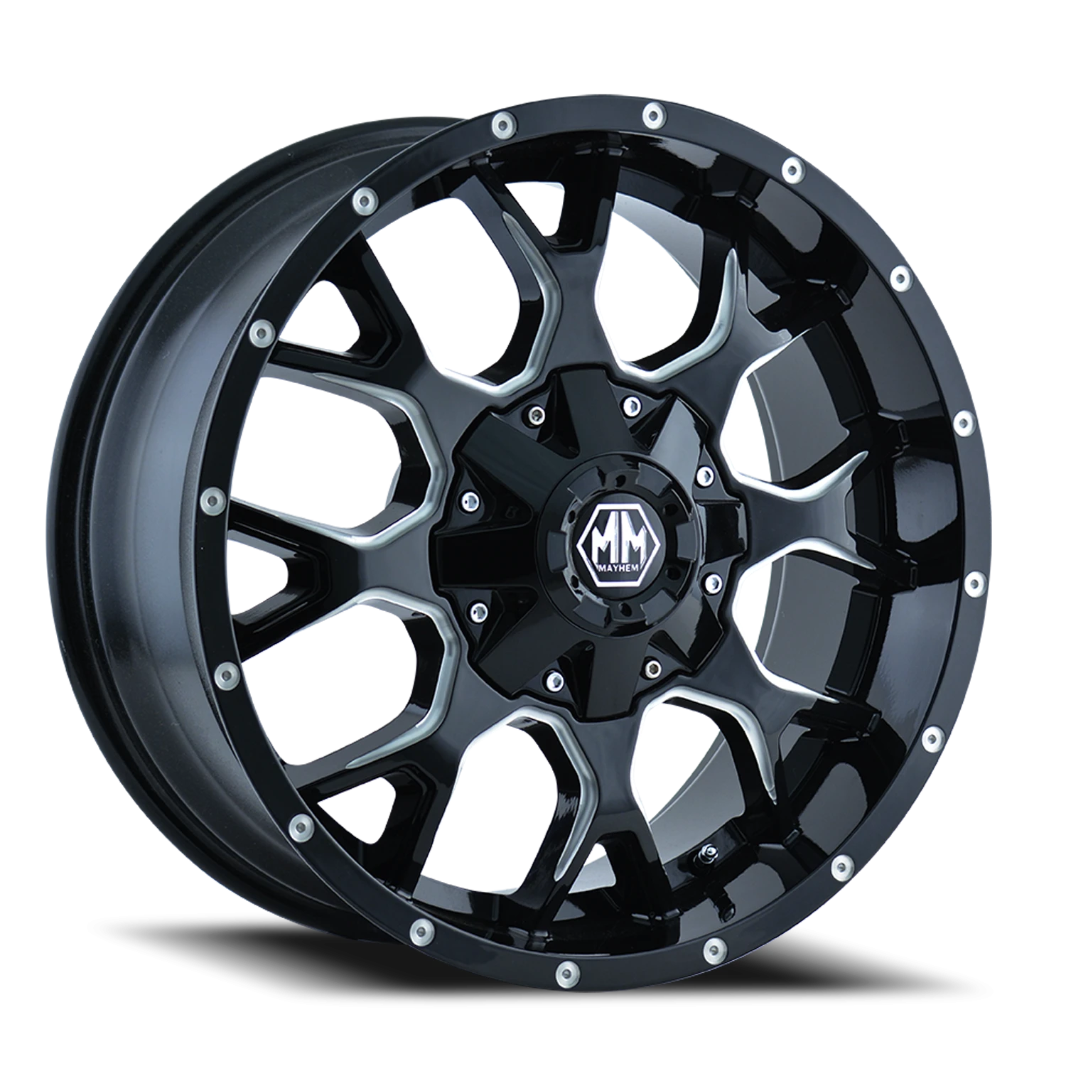 Warrior 8015 M Gloss Black / Milled Spokes