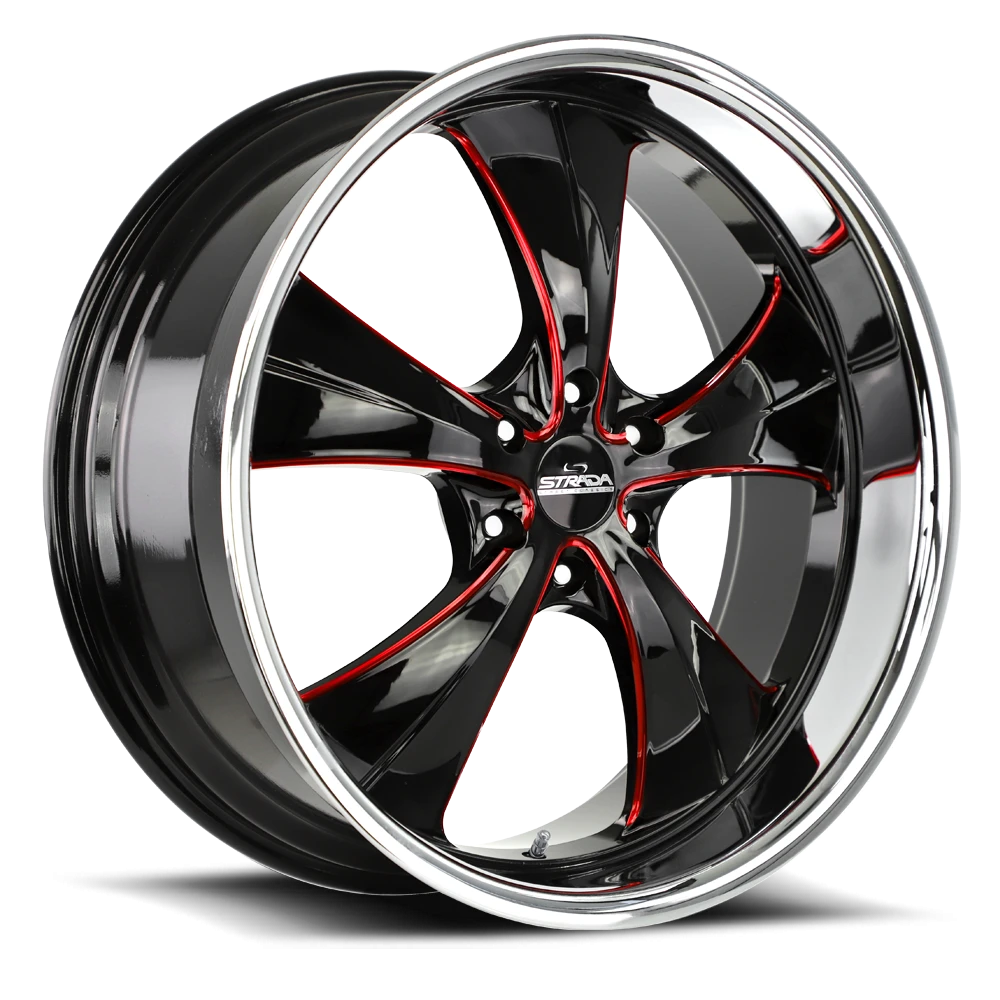 Old Skool GBMLRSS Gloss Black / Candy Red Milled SS