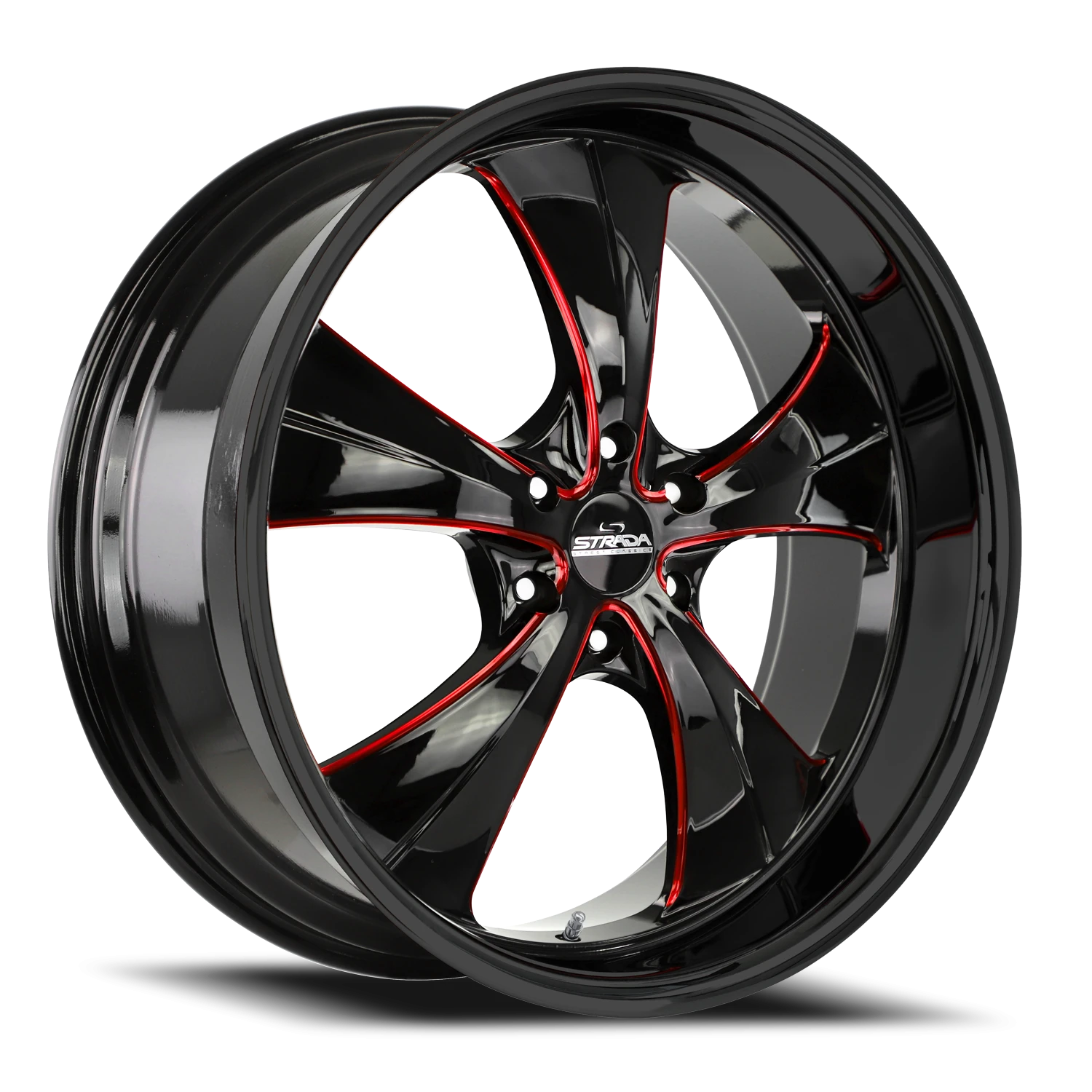 Old Skool GBMLR Gloss Black / Candy Red Milled