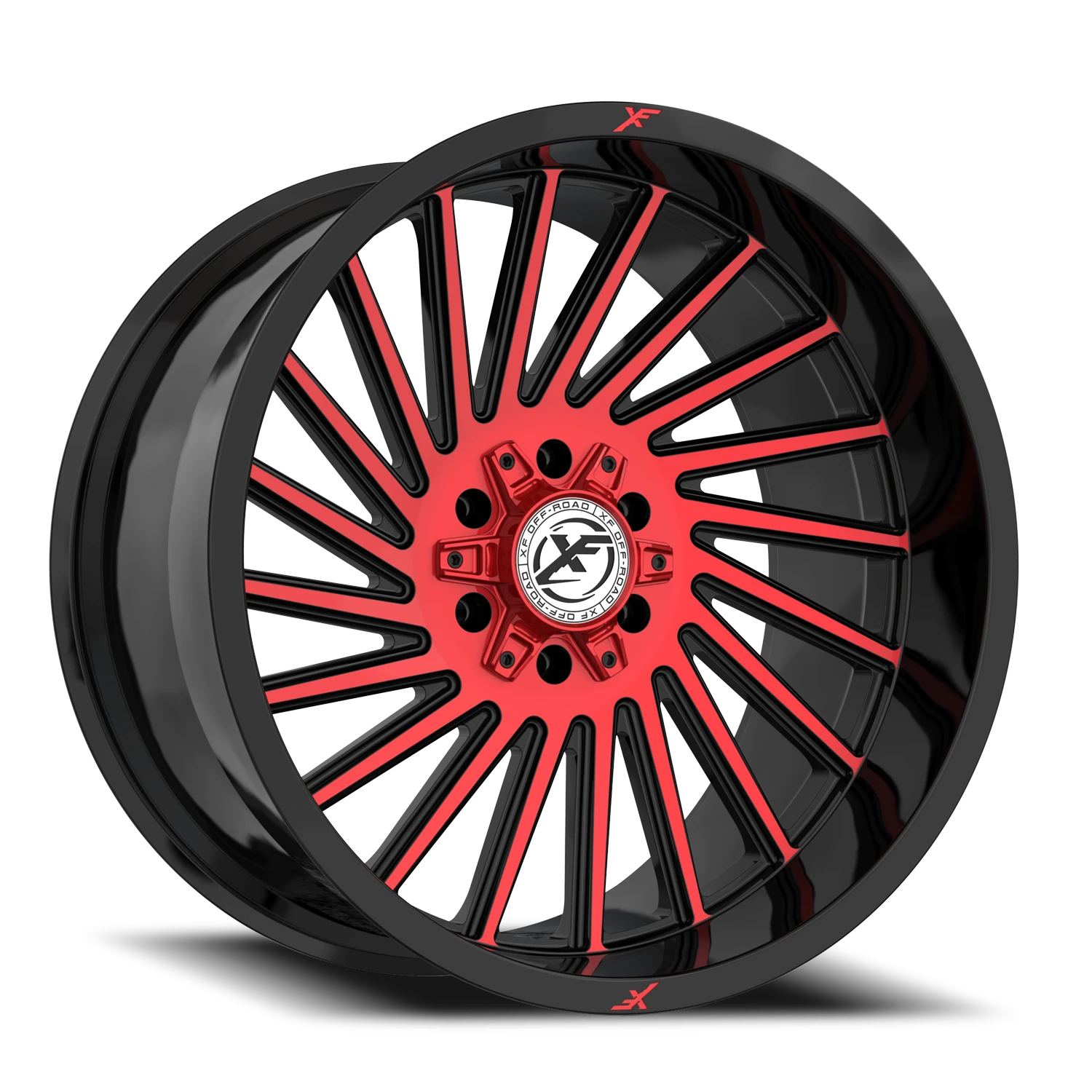 XF-239 GBMRED Gloss Black / Machined Red-Red Milled