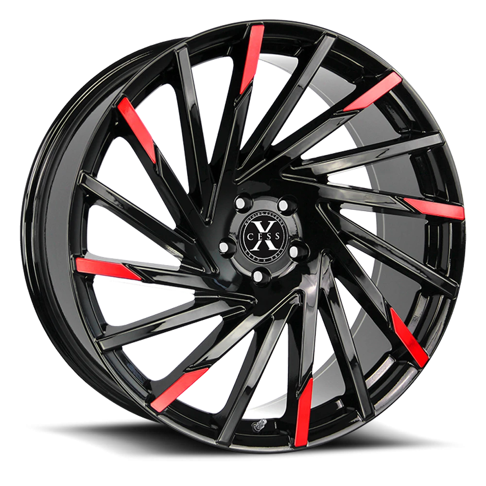X02 GBMRT Gloss Black / Machined Red Tips