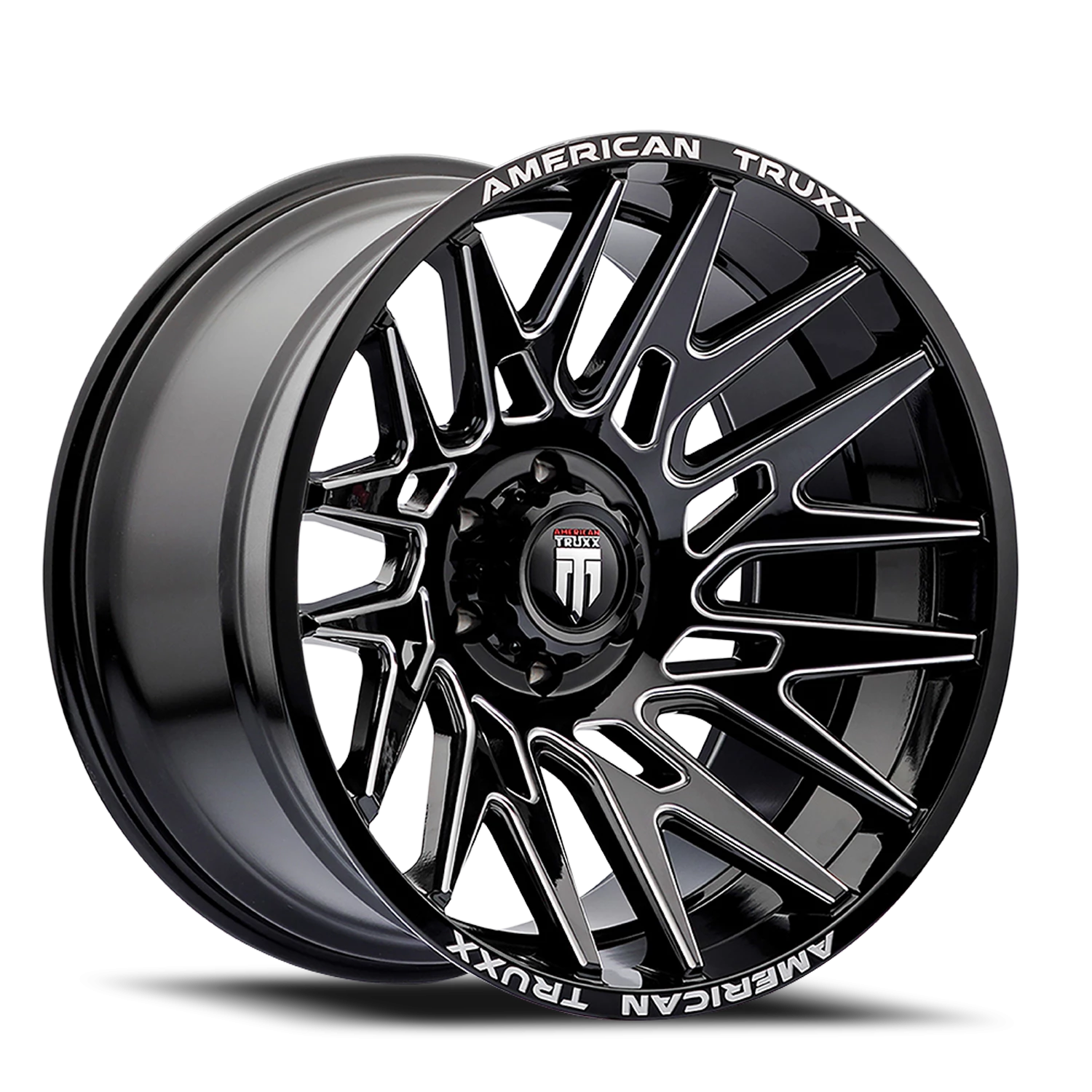 https://wheels.autosyncstudio.com/webp/American_Truxx/Evolution-AT1919_MB_Gloss_Black_Milled_8-lug_0001.webp
