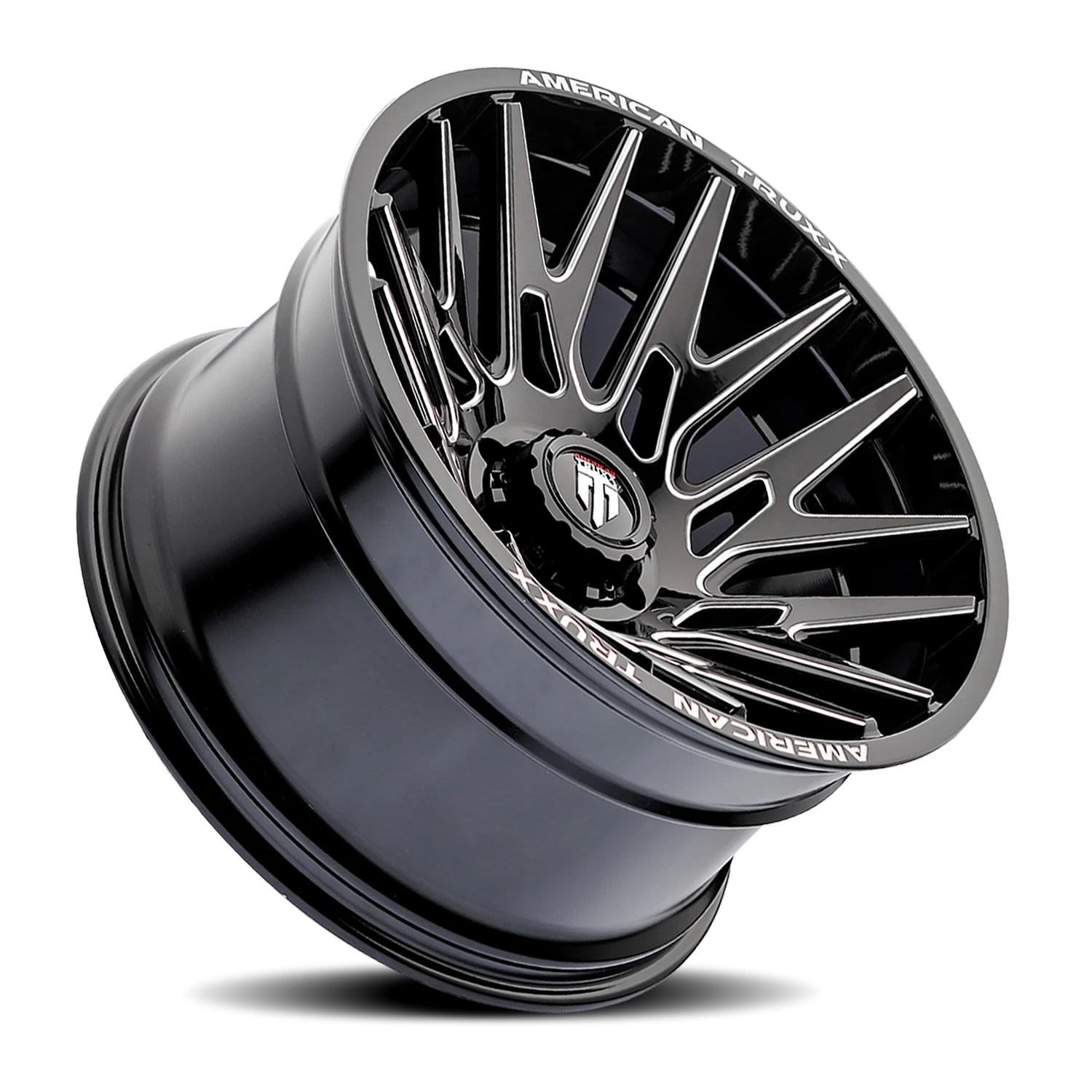 https://wheels.autosyncstudio.com/webp/American_Truxx/Evolution-AT1919_MB_Gloss_Black_Milled_8-lug_0002.webp