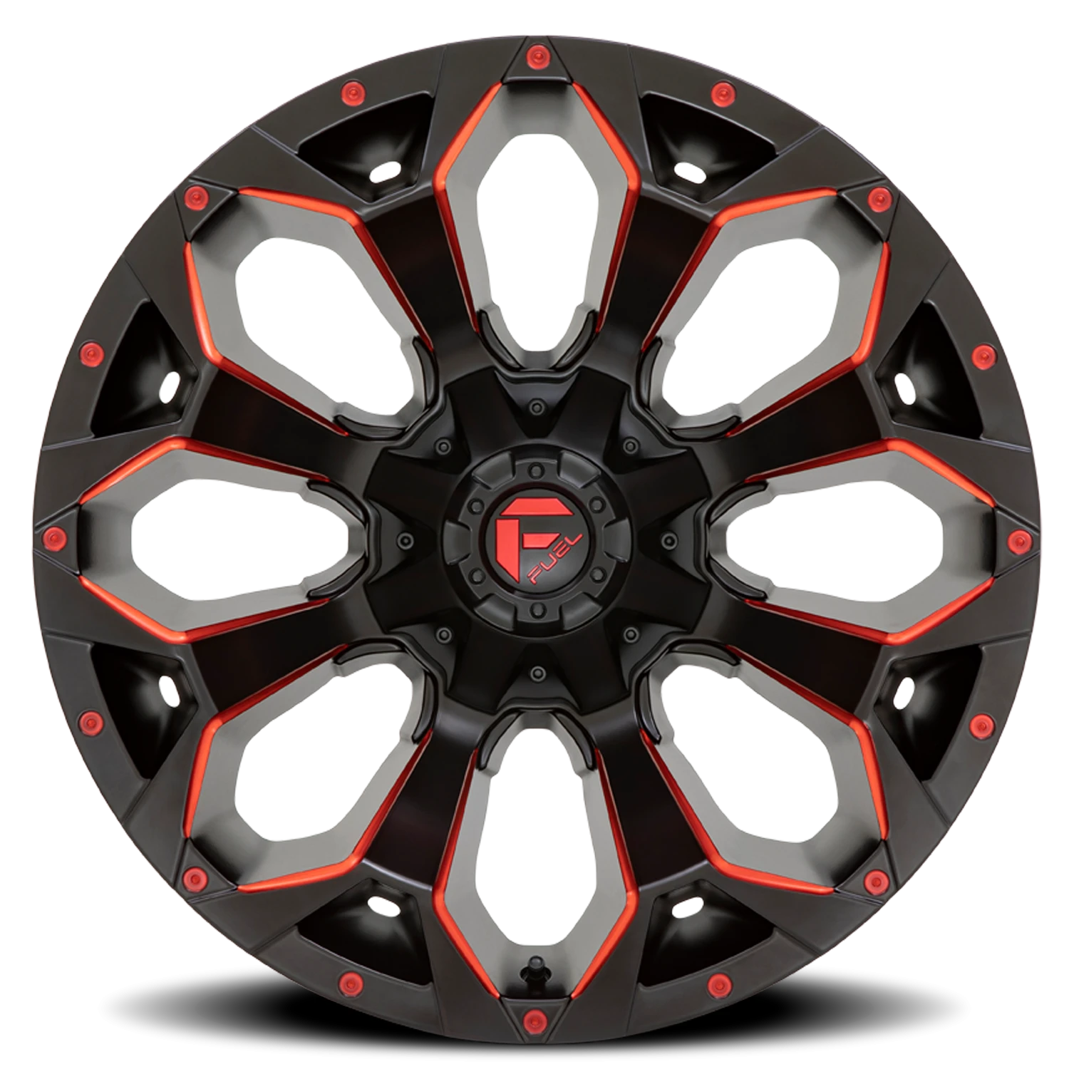 https://wheels.autosyncstudio.com/webp/Fuel/Assault_D787_Matte_Black_Milled-Red-Tint_6-lug_0003.webp