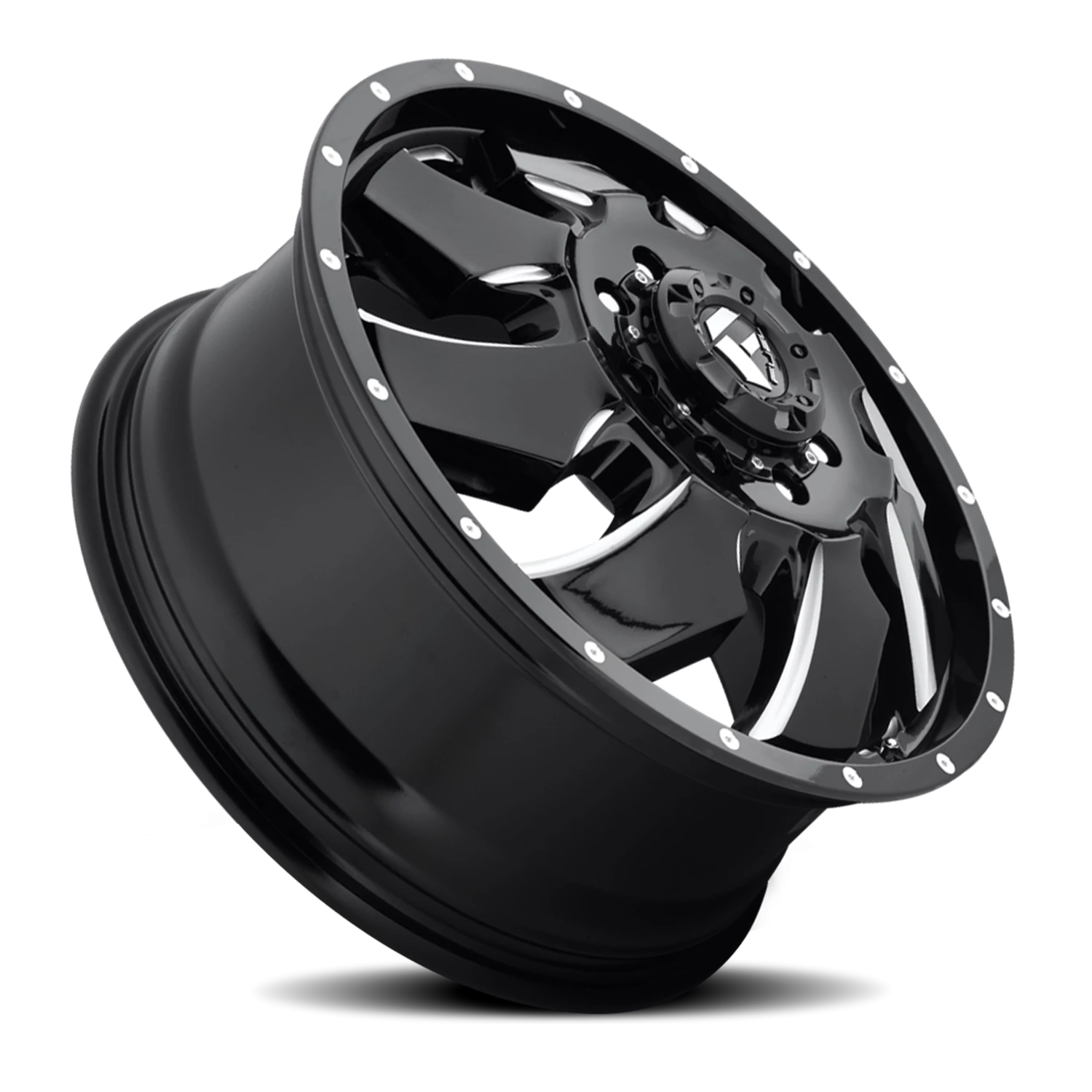 https://wheels.autosyncstudio.com/webp/Fuel/Cleaver-Dually_D574_Gloss_Black_Milled_8-lug_Front_0002.webp