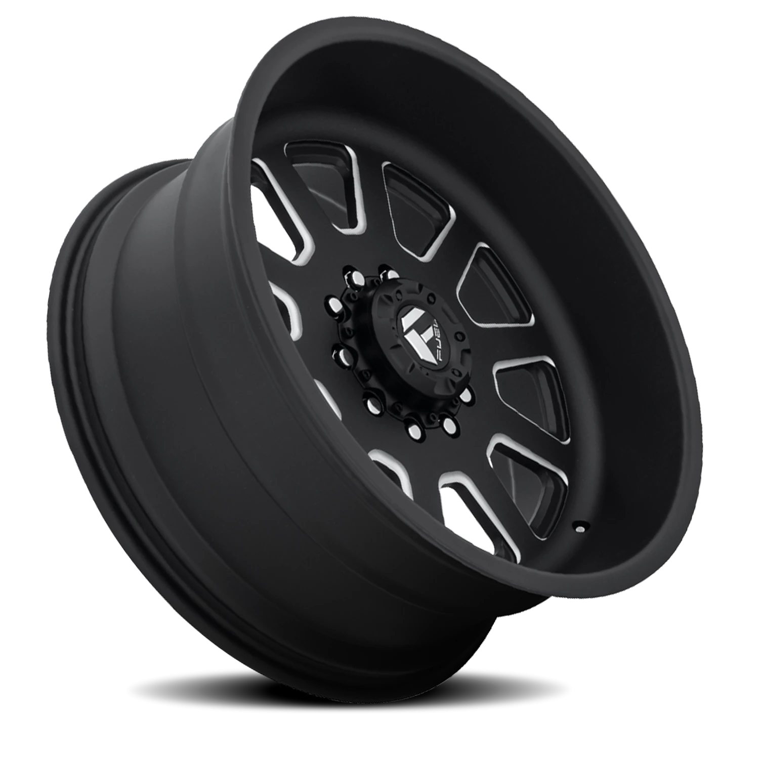 https://wheels.autosyncstudio.com/webp/Fuel/FF09D-Dually-Super-Single_DE09-BK_Matte_Black_Milled_8-lug_Front_0002.webp