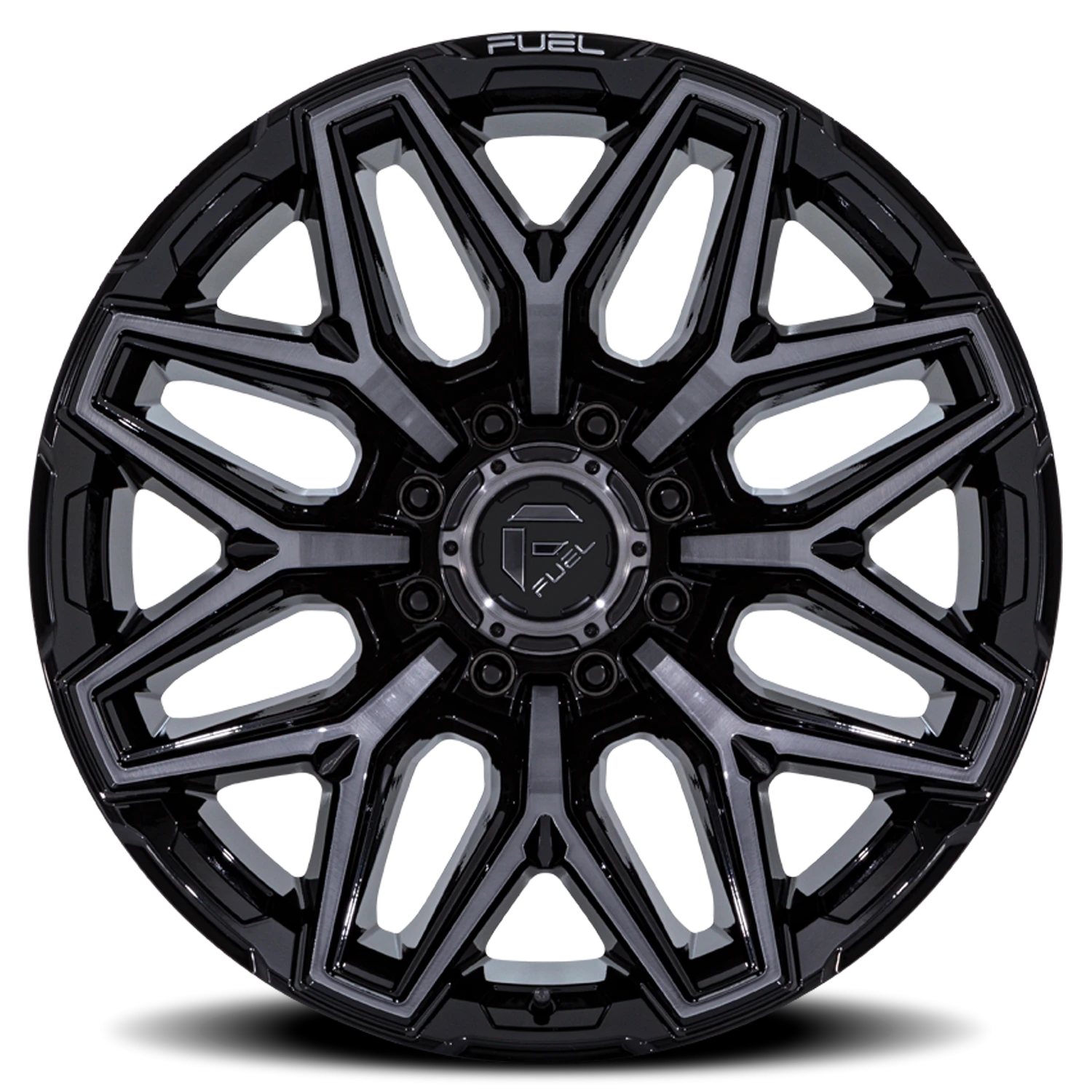 https://wheels.autosyncstudio.com/webp/Fuel/Flux-8_FC854BT_Gloss_Black_Brushed-Gray-Tint_8-lug_0003.webp