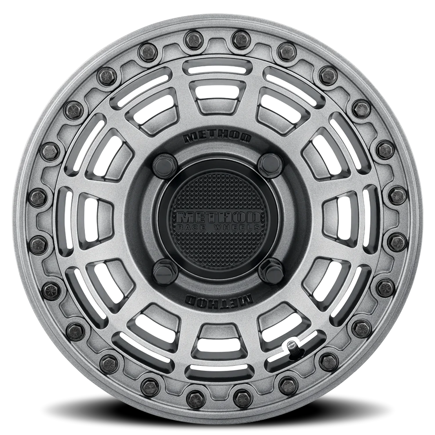 https://wheels.autosyncstudio.com/webp/Method/MR415-Beadlock-UTV_GY_Graphite_Gloss-Graphite-Ring_4-lug_0003.webp