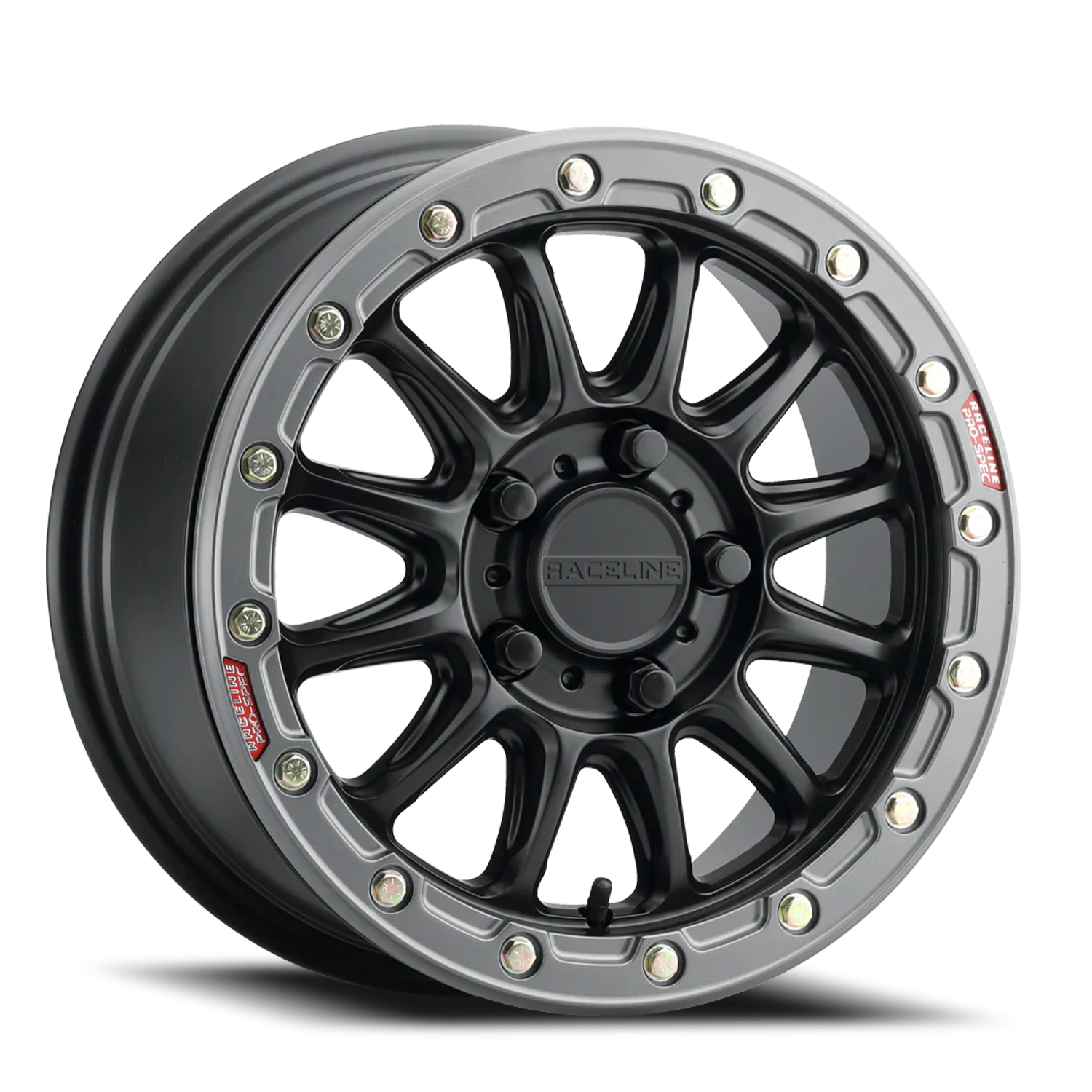 https://wheels.autosyncstudio.com/webp/Raceline/Alpha-Beadlock-UTV_A14BG_Satin_Black_Gunmetal-Beadlock-Ring_5-lug_0001.webp