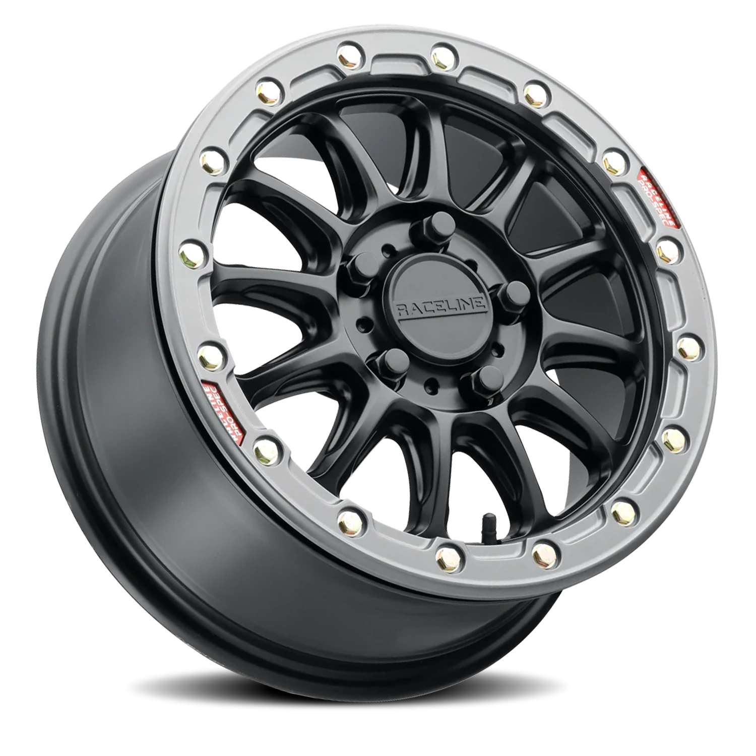 https://wheels.autosyncstudio.com/webp/Raceline/Alpha-Beadlock-UTV_A14BG_Satin_Black_Gunmetal-Beadlock-Ring_5-lug_0002.webp