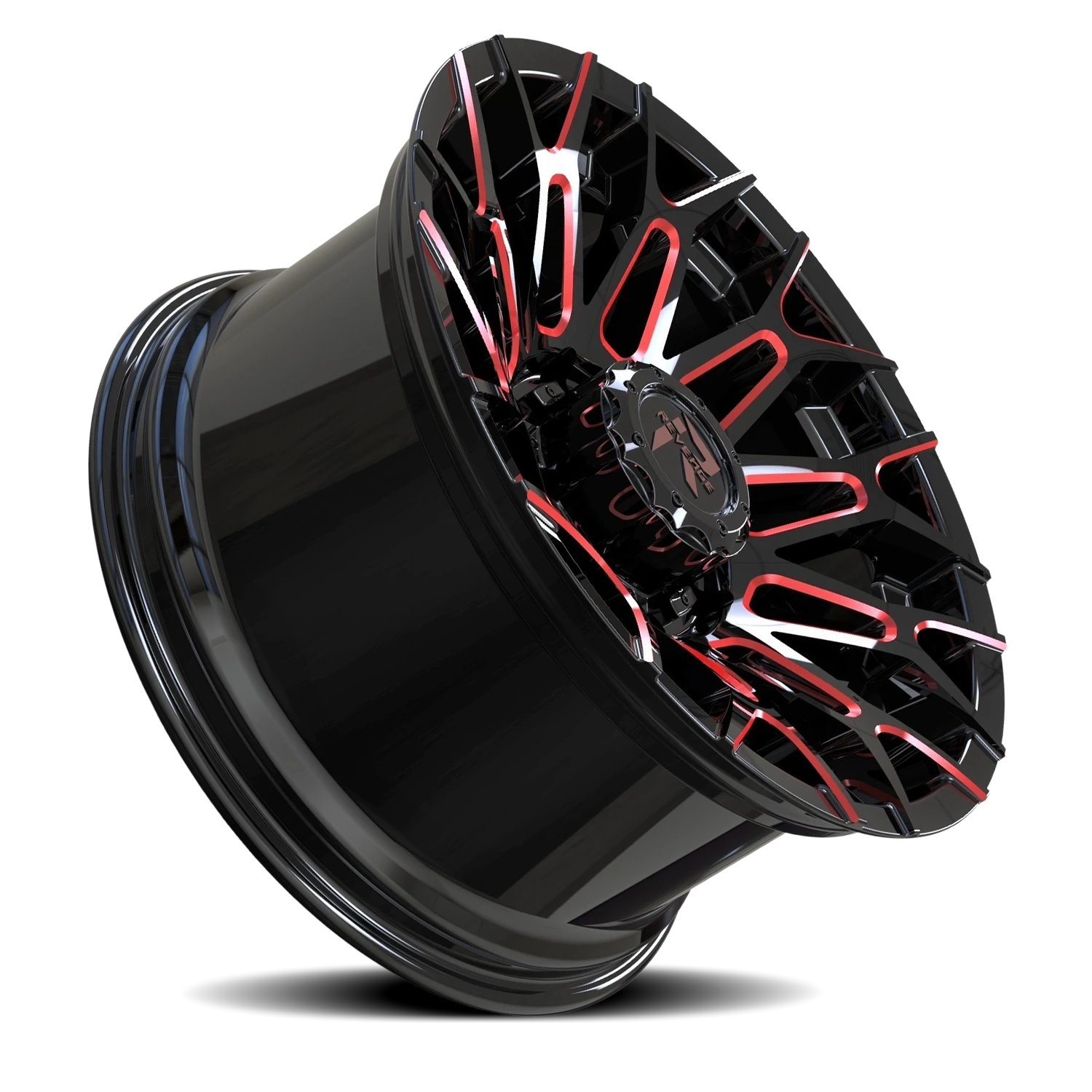 https://wheels.autosyncstudio.com/webp/Revenge_Offroad/RV203_Black_Red-Milled_8-lug_0002.webp