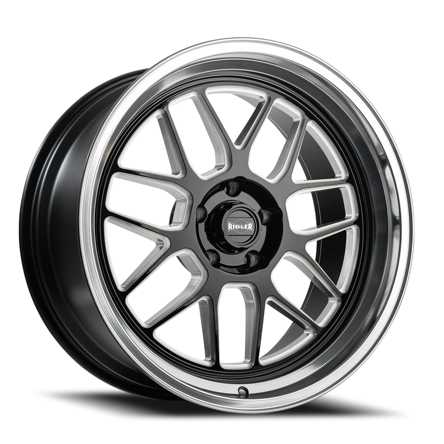 https://wheels.autosyncstudio.com/webp/Ridler/611_Gloss_Black_Milled-Diamond-Cut-Lip_5-lug_0001.webp