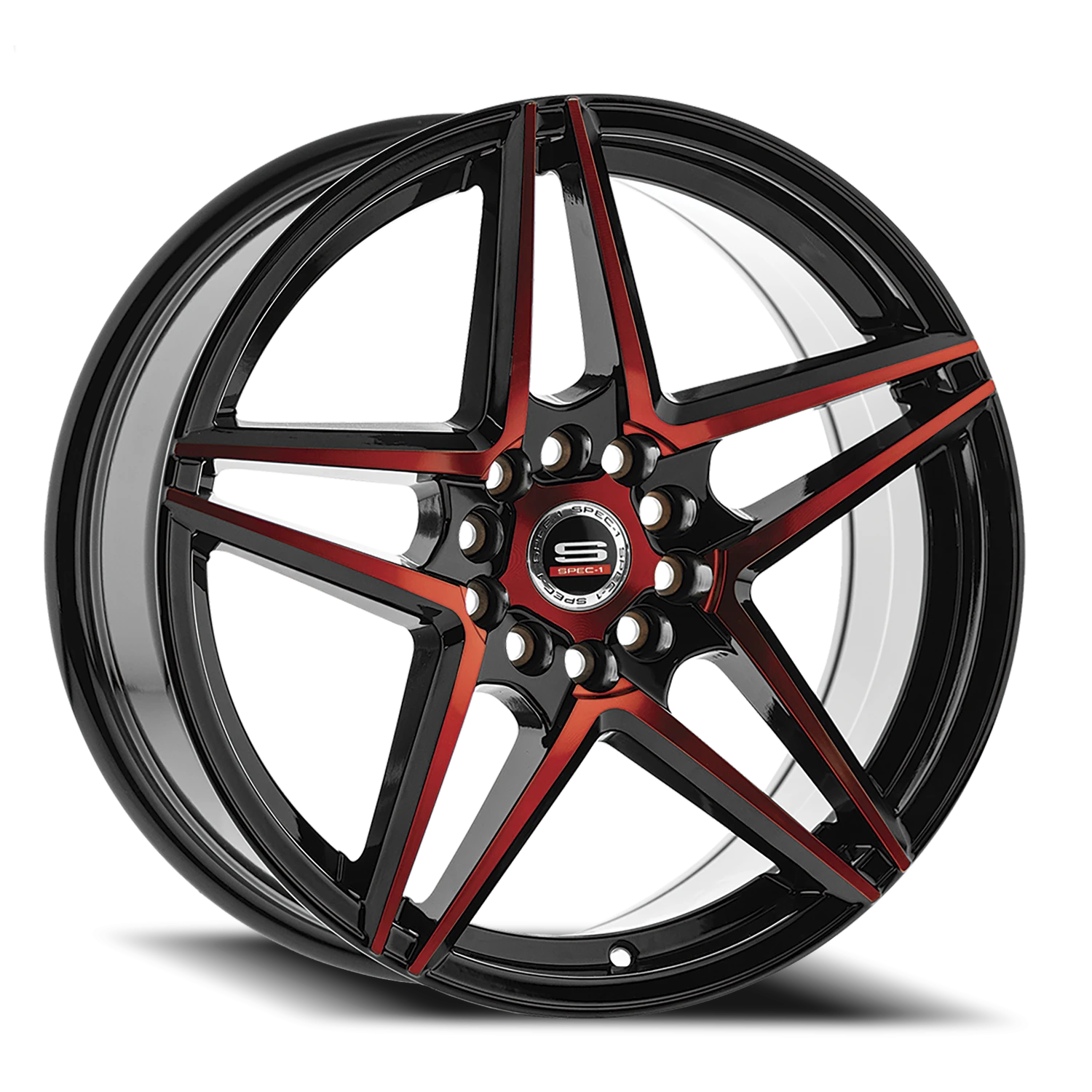 https://wheels.autosyncstudio.com/webp/Spec-1/SP-54_Gloss_Black_Red-Face_5-lug_0001.webp
