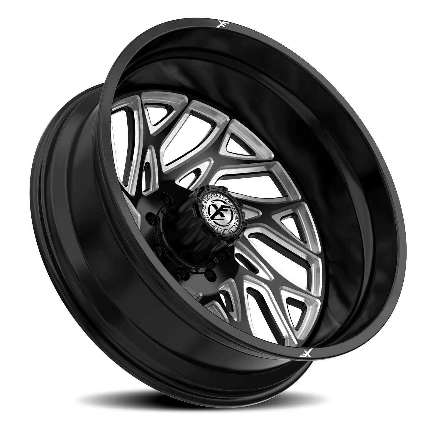 https://wheels.autosyncstudio.com/webp/XF_Off-Road/XF-229-Dually_Gloss_Black_Milled_8-lug_Rear_0002.webp