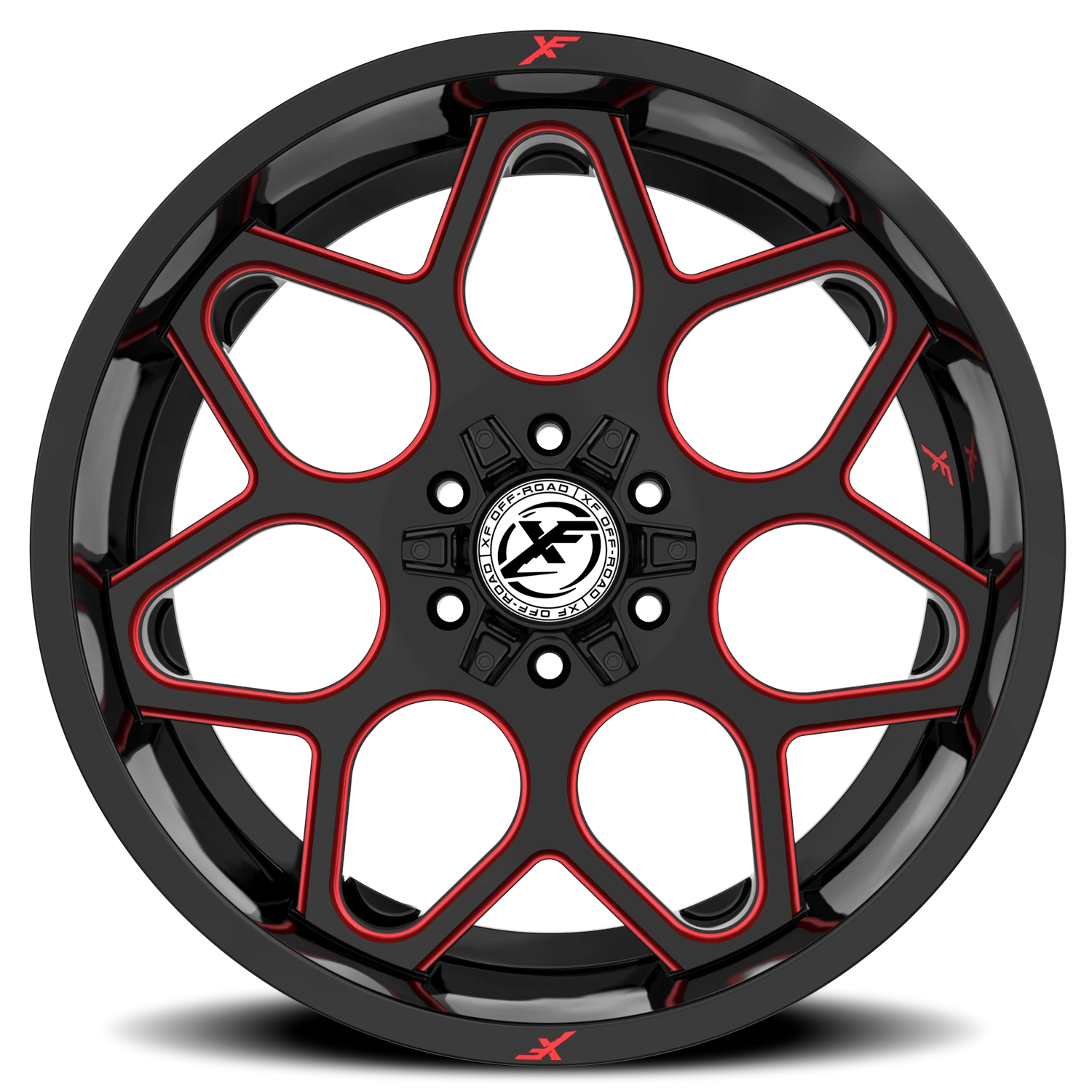 https://wheels.autosyncstudio.com/webp/XF_Off-Road/XF-233_GBMR_Gloss_Black_Red-Milled_0003.webp