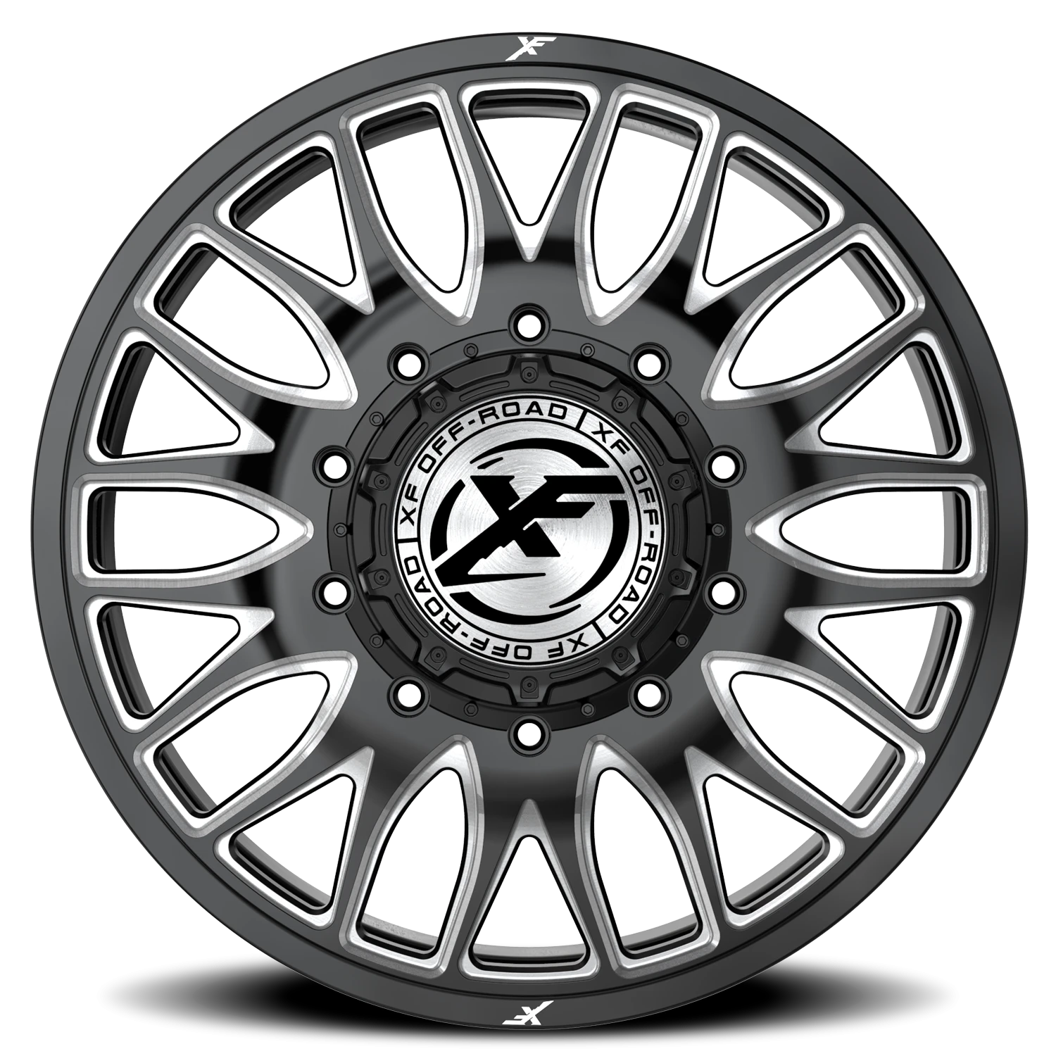 https://wheels.autosyncstudio.com/webp/XF_Off-Road/XF-240-Dually_Gloss_Black_Milled_10-lug_Front_0003.webp