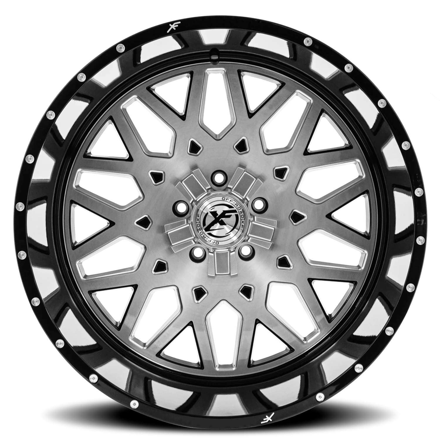 https://wheels.autosyncstudio.com/webp/XF_Off-Road/XFX-307_Brushed_Silver_Milled-Black-Lip_6-lug_0003.webp